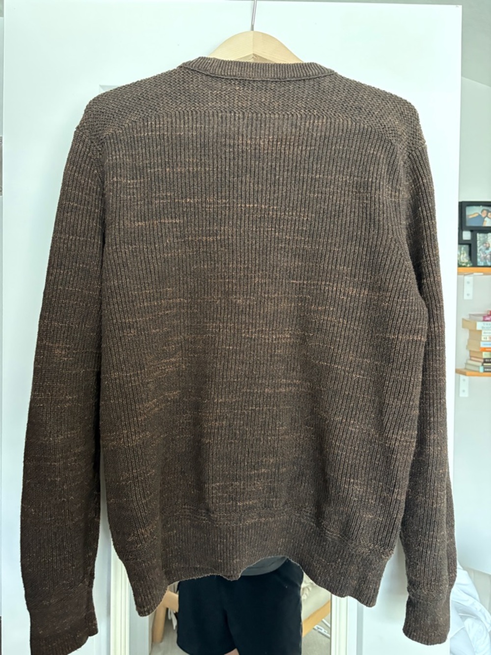 Buck Mason Men's Crewneck Sweater in Brown